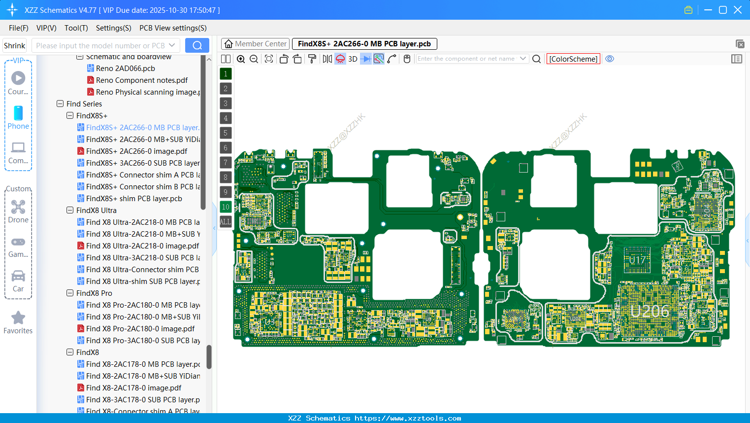 OPPO FindX8S+ 2AC266-0 MB PCB Layer